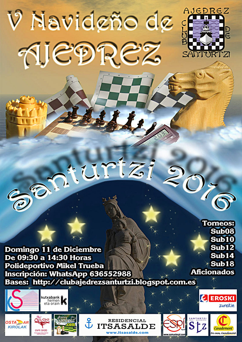 V Torneo Navideño de Ajedrez Santurtzi 11 de diciembre de 2016