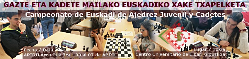 CAMPEONATOS DE EUSKADI DE AJEDREZ CADETE Y JUVENIL